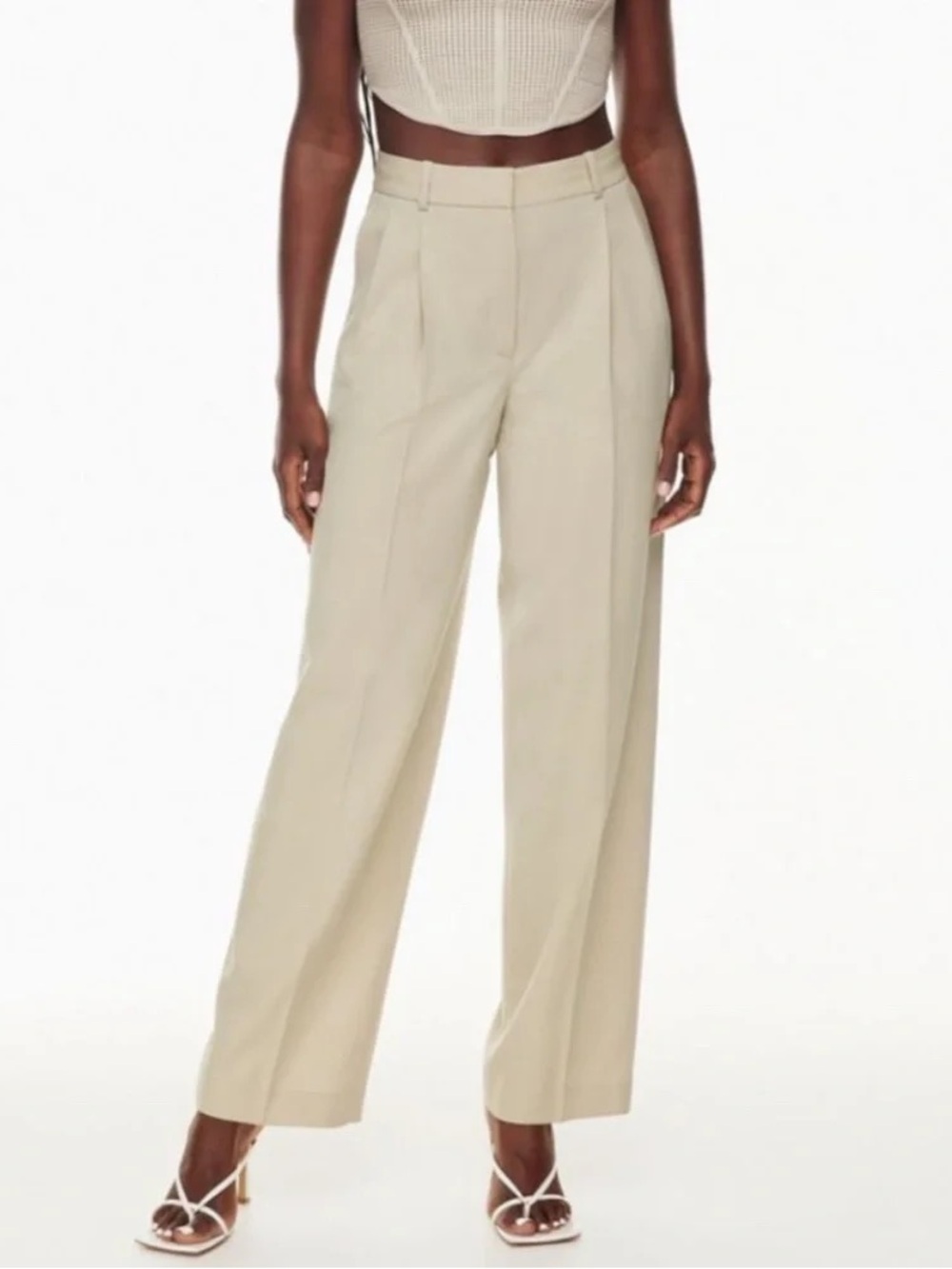 Aritzia Babaton Trousers in Light Beige